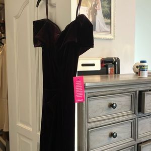 Long plum dress never worn with tag
